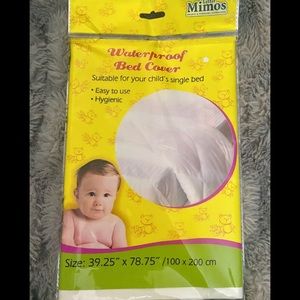 Waterproof Bed Cover (39.25” X 78.75) For Toddlers/Babies By Little Mimos  New